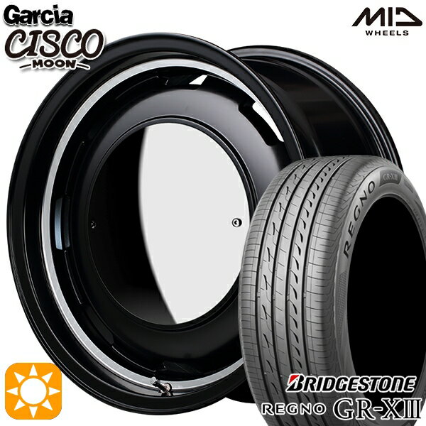 【取付対象】155/65R14 75H ブリヂストン レグノ GR-X3 MID ガルシアシスコムーン セミグロスブラック 14インチ 4.5J 4H100 サマータイヤホイールセット