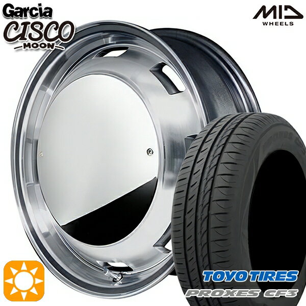 【取付対象】165/55R14 72V トーヨー プロクセス CF3 MID ガルシアシスコムーン メタリックグレーポリッシュ 14インチ 4.5J 4H100 サマータイヤホイールセット