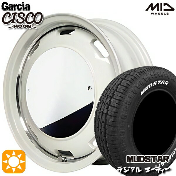 【取付対象】N-BOX 155/65R14 75S マッドスター ラジアル A/T ホワイトレター MID ガルシアシスコムーン ホワイト 14インチ 4.5J 4H100 サマータイヤホイールセット