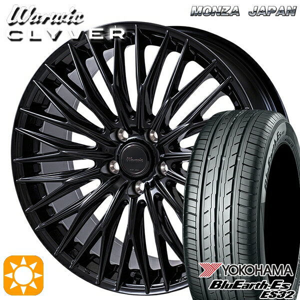 【取付対象】225/40R18 92W XL ヨコハマ ブルーアース ES32 MONZA ワーウィック クライヴァー GBK 18インチ 7.5J 5H114.3 サマータイヤホイールセット