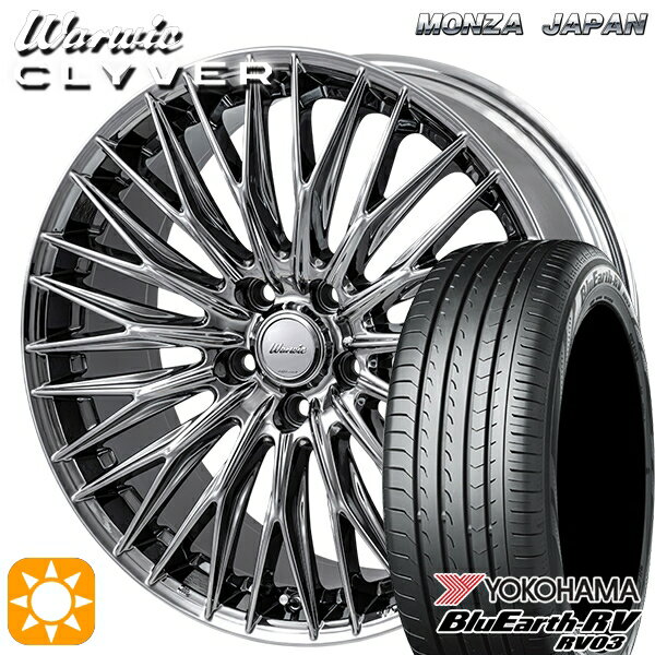 【取付対象】225/60R18 100H ヨコハマ ブルーアース RV03 MONZA ワーウィック クライヴァー SPT 18インチ 7.5J 5H114.3 サマータイヤホイールセット