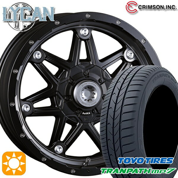 【取付対象】215/60R16 95H トーヨー トランパス mp7 クリムソン MG ライカン マットブラッククリア 16インチ 7.0J 10H108/114.3 サマータイヤホイールセット