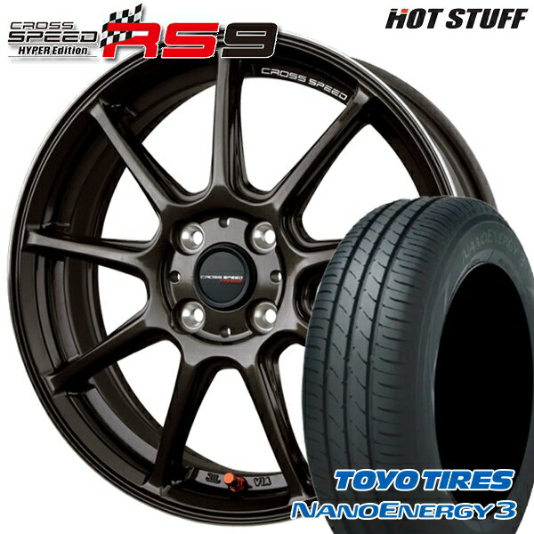 【取付対象】エブリィワゴン 165/60R14 75H トーヨー ナノエナジー3 HotStuff ホットスタッフ クロススピード RS9 GGM 14インチ 4.5J 4H100 サマータイヤホイールセット
