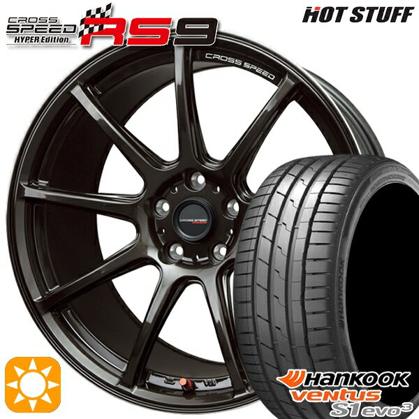 【取付対象】215/40R18 89Y XL ハンコック veNtus S1 evo3 K127 HotStuff ホットスタッフ クロススピード RS9 GGM 18インチ 7.5J 5H100 サマータイヤホイールセット