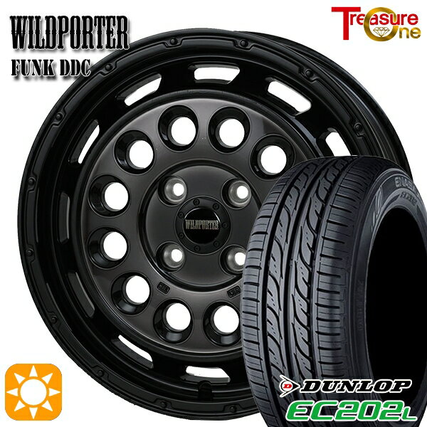 【取付対象】155/65R14 ダンロップ エナセーブ EC202L トレジャーワン ワイルドポーターファンク DDC BP/BC 14インチ 4.5J 4H100 サマータイヤホイールセット