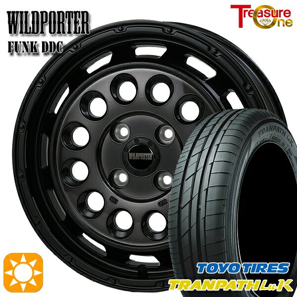 【取付対象】165/60R14 75H トーヨー トランパス LuK トレジャーワン ワイルドポーターファンク DDC BP/BC 14インチ 4.5J 4H100 サマータイヤホイールセット