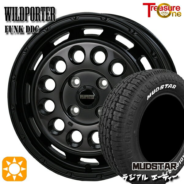 155/65R14 75S マッドスター ラジアル A/T ホワイトレター トレジャーワン ワイルドポーターファンク DDC BP/BC 14インチ 4.5J 4H100 サマータイヤホイールセット