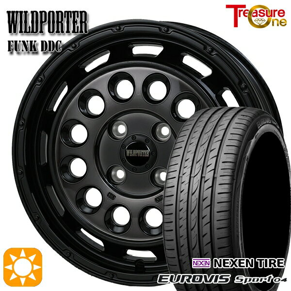 【取付対象】165/60R14 75H ロードストーン ユーロビズ Sport 04 トレジャーワン ワイルドポーターファンク DDC BP/BC 14インチ 4.5J 4H100 サマータイヤホイールセット