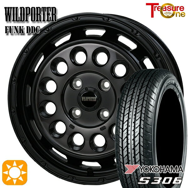 【取付対象】155/65R14 75S ヨコハマ S306 トレジャーワン ワイルドポーターファンク DDC BP/BC 14インチ 4.5J 4H100 サマータイヤホイールセット