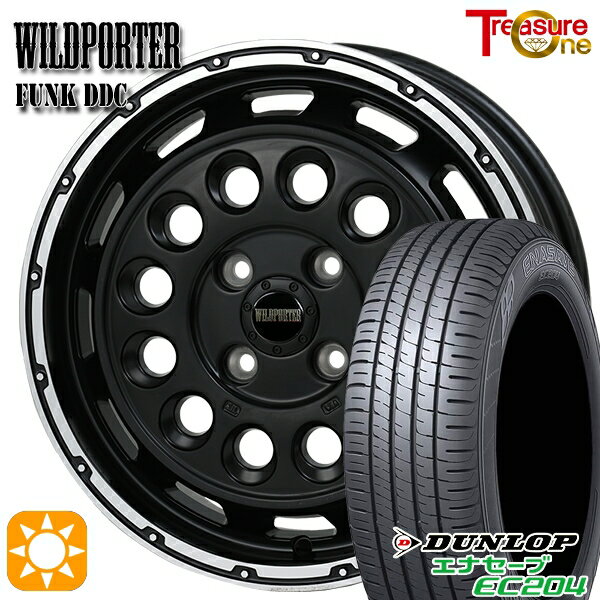 【取付対象】155/65R14 ダンロップ エナセーブ EC204 トレジャーワン ワイルドポーターファンク DDC MB/RP 14インチ 4.5J 4H100 サマータイヤホイールセット