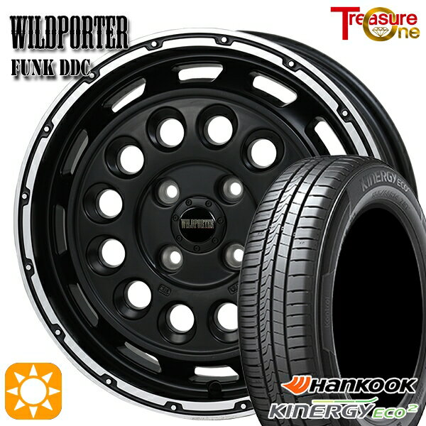 【取付対象】155/65R14 75T ハンコック K435 トレジャーワン ワイルドポーターファンク DDC MB/RP 14インチ 4.5J 4H100 サマータイヤホイールセット