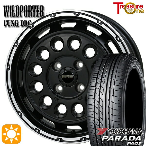 【取付対象】165/55R14C 95/93N ヨコハマ パラダ PA03 トレジャーワン ワイルドポーターファンク DDC MB/RP 14インチ 4.5J 4H100 サマータイヤホイールセット