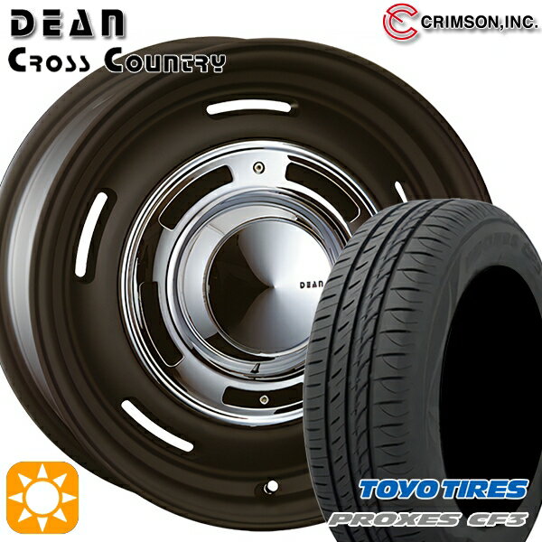【取付対象】アクア ヤリス 195/50R16 88V XL トーヨー プロクセス CF3 クリムソン ディーン クロスカントリー マットブラック 16インチ 6.0J 4H100 サマータイヤホイールセット