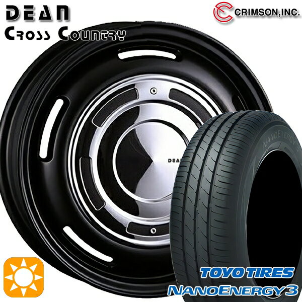 【取付対象】エブリィワゴン 165/60R14 75H トーヨー ナノエナジー3 クリムソン ディーン クロスカントリー マットブラック 14インチ 4.5J 4H100 サマータイヤホイールセット