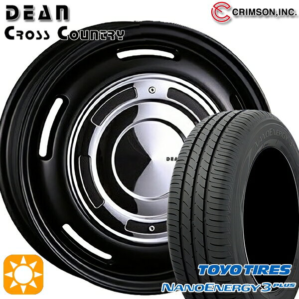 【取付対象】フィット アクア 185/60R15 84H トーヨー ナノエナジー3プラス クリムソン ディーン クロスカントリー マットブラック 15インチ 6.0J 4H100 サマータイヤホイールセット