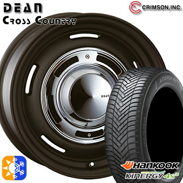 リーフ ノア 205/55R16 94H XL ハンコック KInERGy 4s 2 (H750) クリムソン ディーン クロスカントリー マットブラック 16インチ 6.5J 5H114.3 オールシーズンタイヤホイールセット