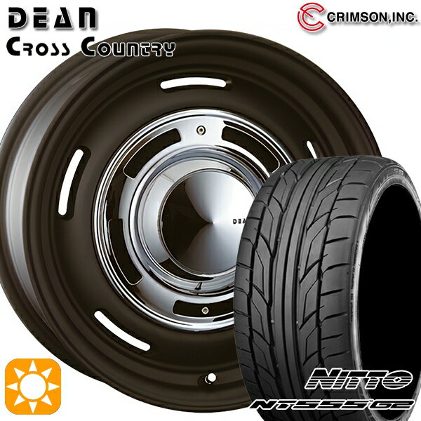 【取付対象】アイシス ノア 215/45R17 91W XL ニットー NT555 G2 クリムソン ディーン クロスカントリー マットブラック 17インチ 7.0J 5H114.3 サマータイヤホイールセット