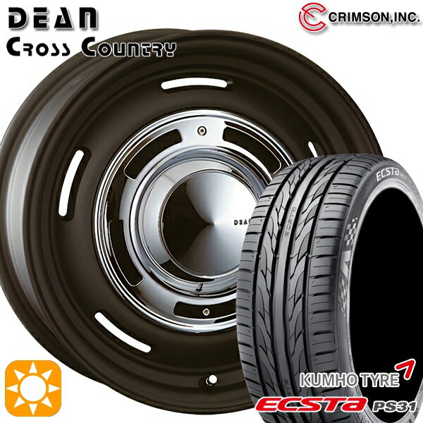 【取付対象】エスティマ ヤリスクロス 215/60R16 95V クムホ エクスタ PS31 クリムソン ディーン クロスカントリー マットブラック 16インチ 6.5J 5H114.3 サマータイヤホイールセット