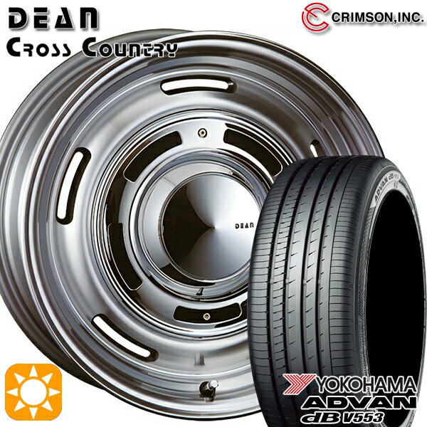 【取付対象】セレナ ラフェスタ 195/60R16 89V ヨコハマ アドバンデシベル V553 クリムソン ディーン クロスカントリー バーニッシュグレー 16インチ 6.5J 5H114.3 サマータイヤホイールセット