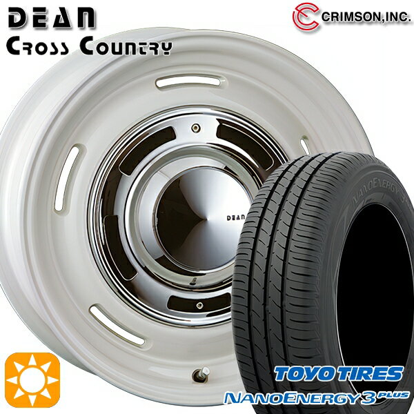 【取付対象】215/45R17 87W トーヨー ナノエナジー3プラス クリムソン ディーン クロスカントリー ホワイト 17インチ 7.0J 5H114.3 サマータイヤホイールセット