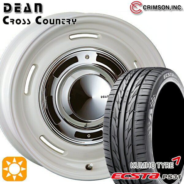 【取付対象】エスティマ ヤリスクロス 215/60R16 95V クムホ エクスタ PS31 クリムソン ディーン クロスカントリー ホワイト 16インチ 6.5J 5H114.3 サマータイヤホイールセット