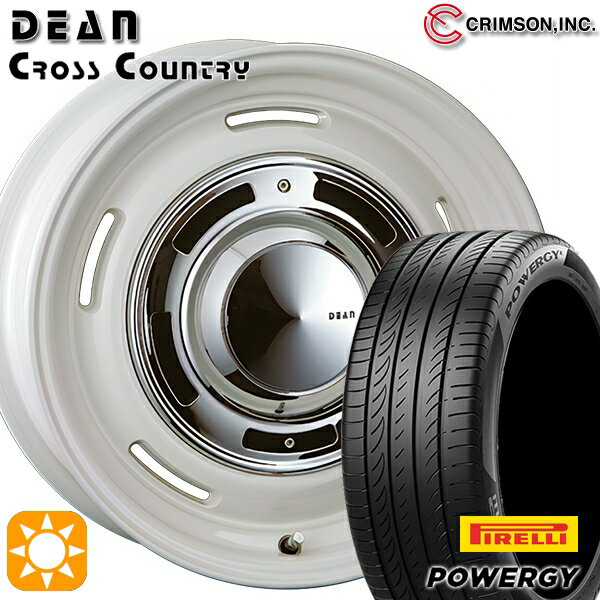 【取付対象】リーフ レヴォーグ 215/50R17 95W XL ピレリ パワジー クリムソン ディーン クロスカントリー ホワイト 17インチ 7.0J 5H114.3 サマータイヤホイールセット