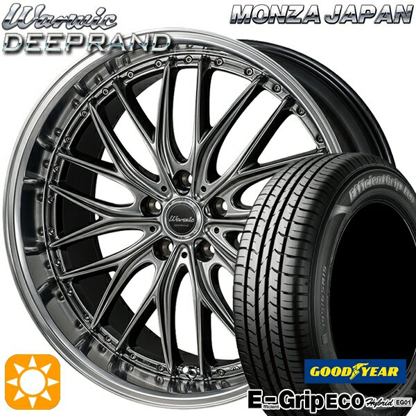 【取付対象】50プリウス インプレッサ 215/45R17 91W XL グッドイヤー エフィシェントグリップ エコ EG01 モンツァ ワーウィック ディープランド 17インチ 7.0J 5H100 サマータイヤホイールセット