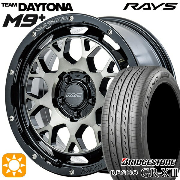 【取付対象】エスティマ ヤリスクロス 215/60R16 95V ブリヂストン レグノ GR-X3 RAYS レイズ チームデイトナ M9+ BEL 16インチ 7.0J 5H114.3 サマータイヤホイールセット