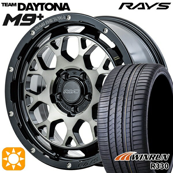 【取付対象】ジェイド アクセラ 225/40R18 92W XL ウィンラン R330 RAYS レイズ チームデイトナ M9+ BEL 18インチ 7.5J 5H114.3 サマータイヤホイールセット