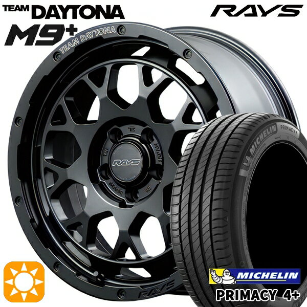 【取付対象】ヴェゼル オデッセイ 215/60R16 95H ミシュラン プライマシー4プラス RAYS レイズ チームデイトナ M9+ BOJ 16インチ 7.0J 5H114.3 サマータイヤホイールセット