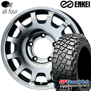 【取付対象】[5本セット]ジムニー LT225/75R16 115/112Q RBL BFグッドリッチ マッドテレーン T/A KM3 ENKEI エンケイ オール オールフォー マシニングブラック 16インチ 5.5J 5H139.7 サマータイヤホイールセット