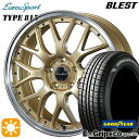 フラッシュクーポン対象★アイシス ノア/ヴォクシー 215/45R17 91W XL グッドイヤー エフィシェントグリップ エコ EG01 BLEST ユーロスポーツ タイプ815 セミグロスゴールド 17インチ 7.0J 5H114.3 サマータイヤホイールセット