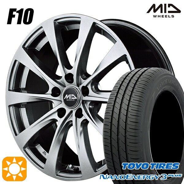 【取付対象】205/65R15 94H トーヨー ナノエナジー3プラス MID ユーロスピード F10 メタリックグレー 15インチ 6.0J 5H114.3 サマータイヤホイールセット