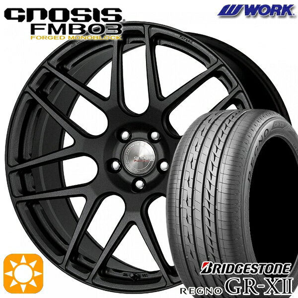 【取付対象】225/40R19 89W ブリヂストン レグノ GRX2 WORK グノーシス FMB03 ブラックアノダイズド 19インチ 8.0J 5H114.3 サマータイヤホイールセット