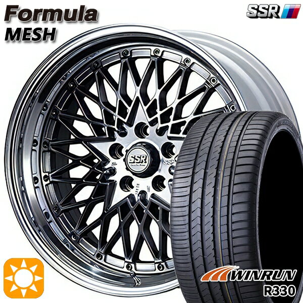 【取付対象】215/40R18 89W XL ウィンラン R330 SSR フォーミュラ メッシュ FMチタン 18インチ 7.0J 5H114.3 サマータイヤホイールセット