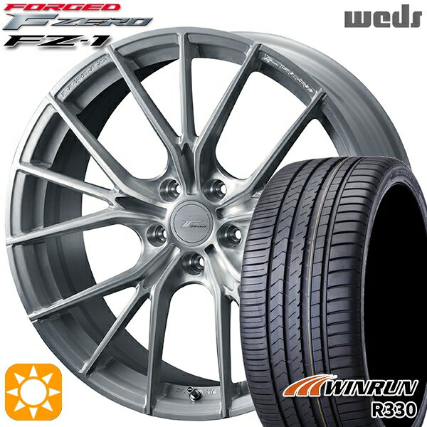 【取付対象】アウトランダー エクストレイル 225/55R18 98V ウィンラン R330 Weds ウェッズ 鍛造 F ZERO FZ-1 ブラッシュド 18インチ 8.0J 5H114.3 サマータイヤホイールセット