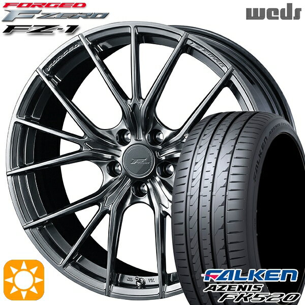 【取付対象】アウトランダー デリカD5 225/55R18 102W XL ファルケン アゼニス FK520 Weds ウェッズ 鍛造 F ZERO FZ-1 ダイヤモンドブラック 18インチ 7.5J 5H114.3 サマータイヤホイールセット