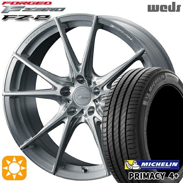 【取付対象】アウトランダー デリカD5 225/55R18 98V ミシュラン プライマシー4プラス Weds ウェッズ 鍛造 F ZERO FZ-2 ブラッシュド 18インチ 8.0J 5H114.3 サマータイヤホイールセット