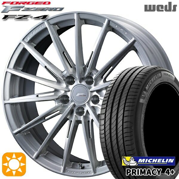 【取付対象】アウトランダー デリカD5 225/55R18 98V ミシュラン プライマシー4プラス Weds ウェッズ 鍛造 F ZERO FZ-4 ブラッシュド 18インチ 7.5J 5H114.3 サマータイヤホイールセット