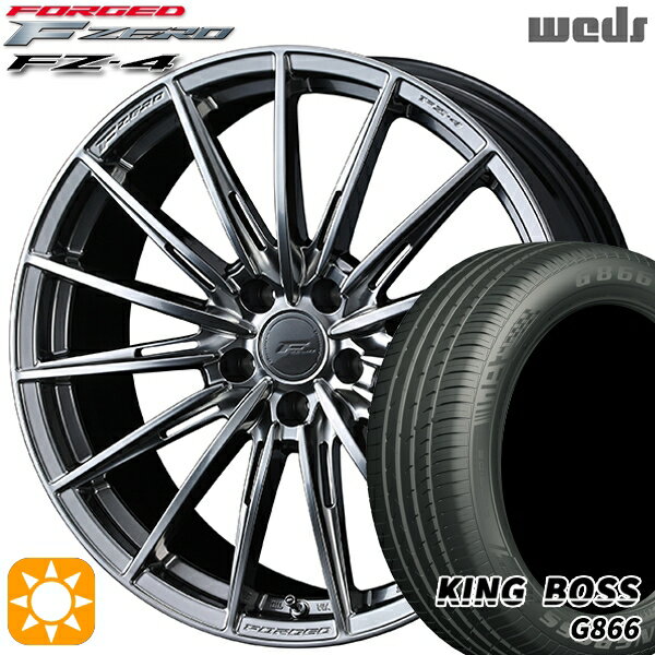 【取付対象】225/50R18 99W XL キングボス G866 Weds ウェッズ 鍛造 F ZERO FZ-4 ダイヤモンドブラック 18インチ 7.5J 5H114.3 サマータイヤホイールセット