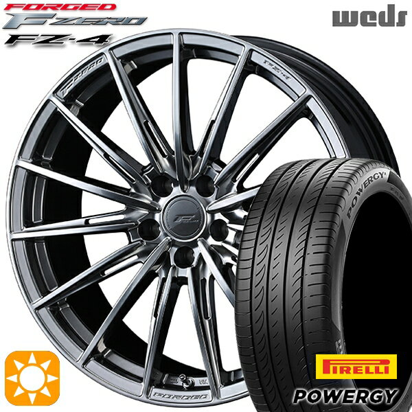 【取付対象】225/40R18 92W XL ピレリ パワジー Weds ウェッズ 鍛造 F ZERO FZ-4 ダイヤモンドブラック 18インチ 7.5J 5H114.3 サマータイヤホイールセット