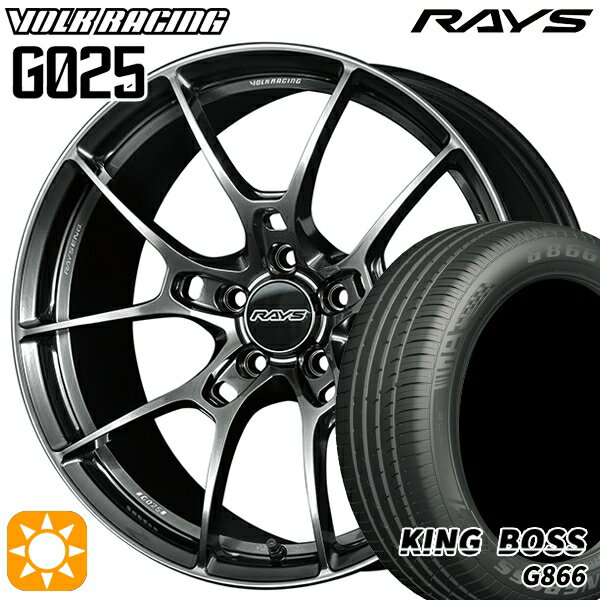 【取付対象】215/45R18 93W XL キングボス G866 RAYS ボルクレーシング G025 HK 18インチ 7.5J 5H114.3 サマータイヤホイールセット