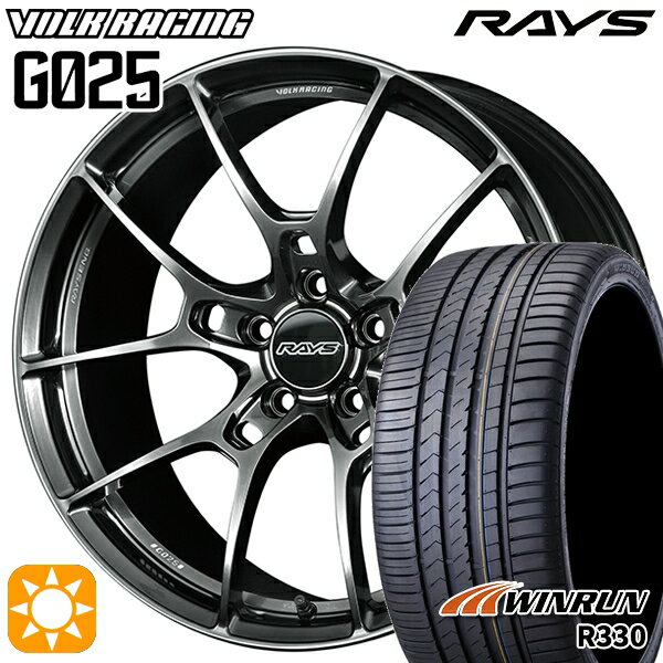 【取付対象】215/40R18 89W XL ウィンラン R330 RAYS ボルクレーシング G025 HK 18インチ 7.5J 5H114.3 サマータイヤホイールセット