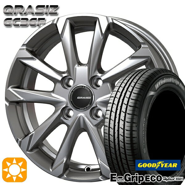 【取付対象】175/70R14 84S グッドイヤー エフィシェントグリップ エコ EG01 コーセイ クレイシズ GC36F ブライトシルバー 14インチ 5.0J 4H100 サマータイヤホイールセット