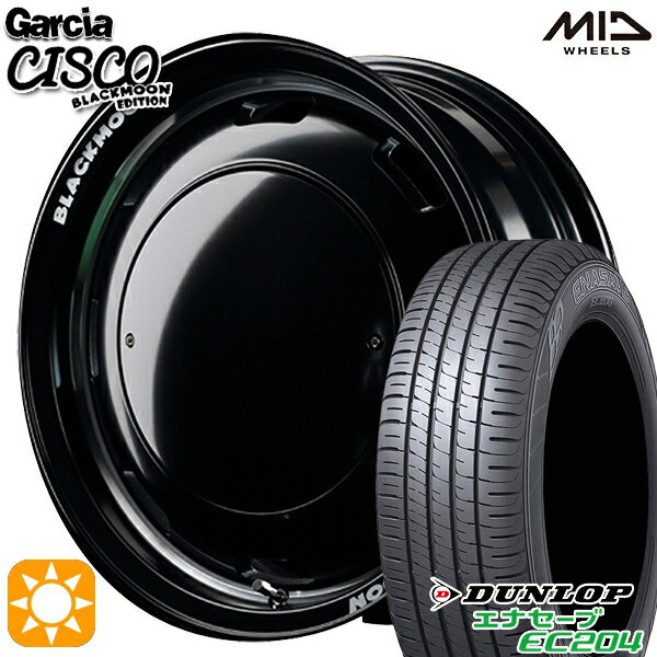 【取付対象】155/55R14 69V ダンロップ エナセーブ EC204 MID ガルシアシスコブラックムーン ブラック 14インチ 4.5J 4H100 サマータイヤホイールセット