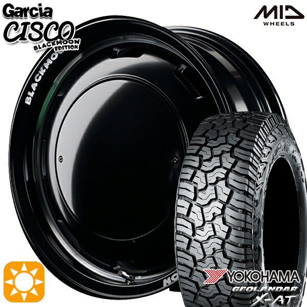 【取付対象】アゲトラ 165/65R14 ヨコハマ ジオランダーX-AT G016 MID ガルシアシスコブラックムーン ブラック 14インチ 4.5J 4H100 サマータイヤホイールセット