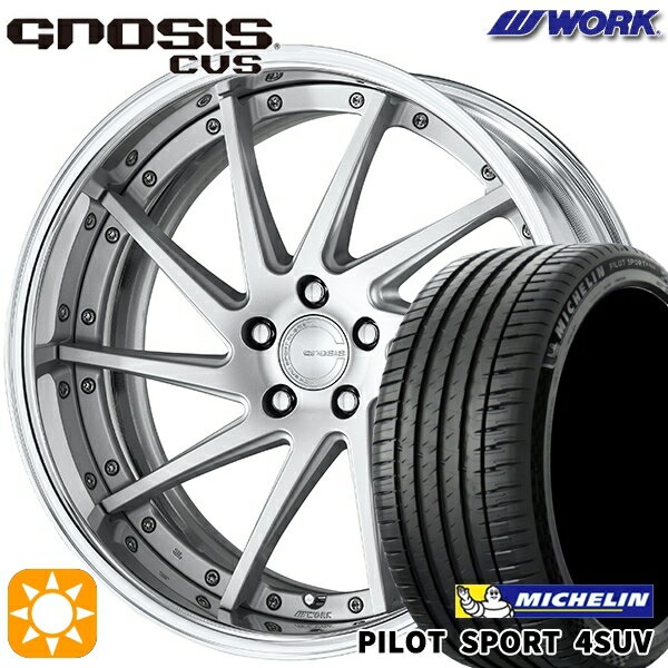 【取付対象】225/55R19 99V ミシュラン パイロットスポーツ4 SUV WORK グノーシス CVS マットシルバー 19インチ 8.0J 5H114.3 サマータイヤホイールセット