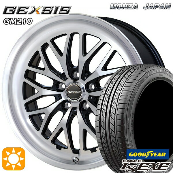 【取付対象】225/40R18 92W XL グッドイヤー イーグル LSEXE MONZA ジェクシス GM210 PBK 18インチ 7.5J 5H114.3 サマータイヤホイールセット