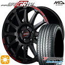 【取付対象】アイシス ノア 215/45R17 91W XL ヨコハマ ブルーアースGT AE51 MID RMPレーシング GR12 クリスタルブラック/ストロボレッド 17インチ 7.0J 5H114.3 サマータイヤホイールセット