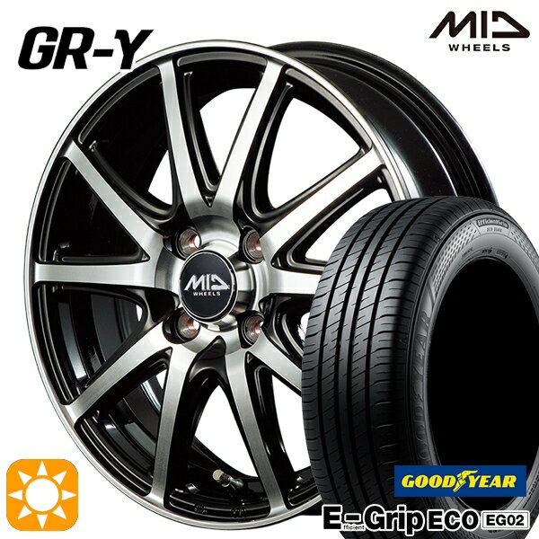 【取付対象】155/65R13 73S グッドイヤー エフィシェントグリップ エコ EG02 MID ファイナルスピード GR-ガンマ BP 13インチ 4.0J 4H100 サマータイヤホイールセット